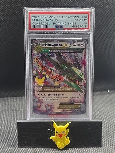 PSA 10 M Rayquaza EX 76/108 Celebrations: Classic Collection Holo Roaring Skies