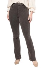 HUE Women's Classic Stretch Denim Baby Bootcut Pant Cinnamon Wash
