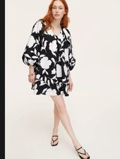 Kate Spade New York x Target Rose Poplin Long Sleeve Mini Dress Tea Garden Gauzy