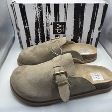 Dolce Vita Women's Mule Shoes Taupe Slip-On Clogs Flat Comfort Boho Size 8 NIB