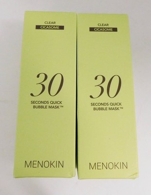 Menokin 30 Seconds Quick Bubble Mask, Clear Cicasome, 3.2fl oz Lot of 2 SEALED