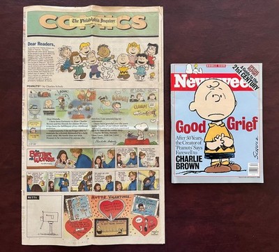 'Peanuts' Last Sunday Comic-February 13 2000 Philadelphia Inquirer + BONUS
