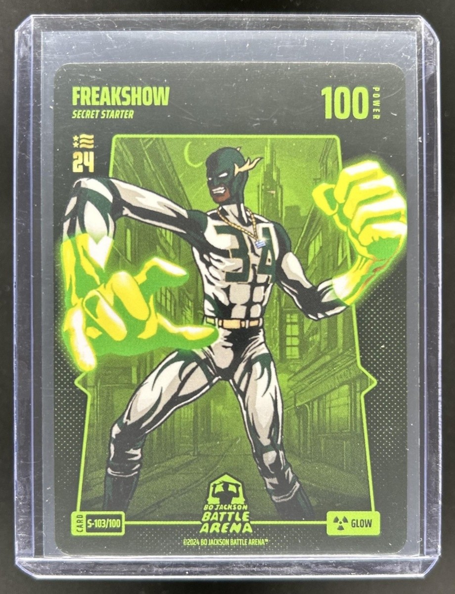 2024 Bo Jackson Battle Arena National Freakshow Secret Battlefoil Glow #/100
