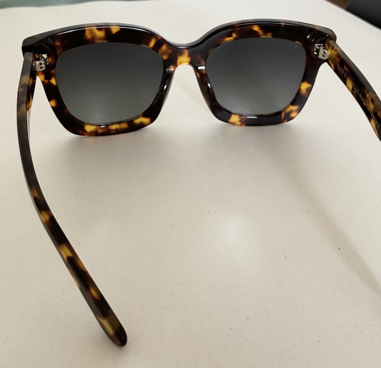 DIFF Carson Polarized Brown Tortoise Shell Square… - image 3