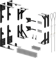 Gate Corner Brace Bracket Anti Sag Gate Frame Kit W/ Self-Locking Gate Latch