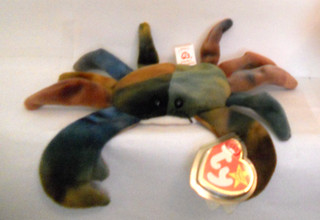 Ty Beanie Baby "CLAUDE" Crab Original Stuffed Toy 1996 (All Tags)