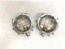 Aluminum Round Small Deck Bulkhead Light Fixture - Nautical Outdoor Wall Lamp