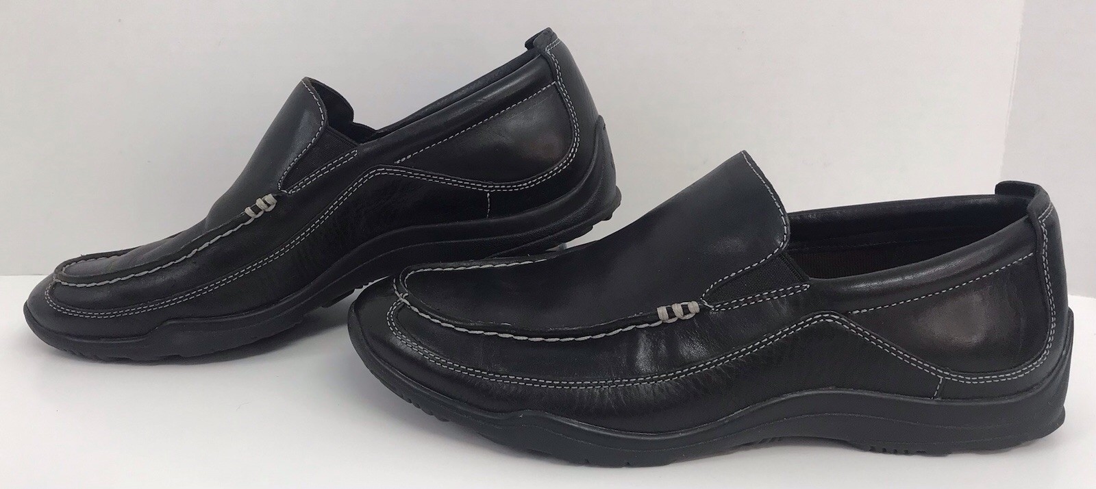 COLE HAAN Black Leather Loafers Slip Ons Size 9 1/2 Men's C08039
