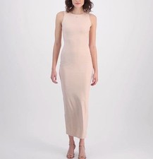 GUESS Kim Sleeveless Tank Maxi Dress Nude $165CA Size S