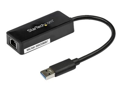 StarTech.com USB 3 Gigabit Ethernet Adapter NIC w/ Port Black Netzwerkadapter