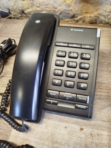 BT Converse 2100 Corded Telephone in Black Headset Socket/Speed Dial Big Button - Picture 2 of 4