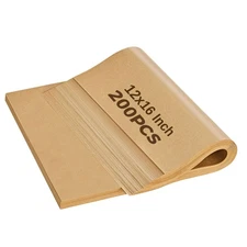 200 Precut Parchment Paper Sheets 12x16 – Unbleached, Non-Stick, Greaseproof