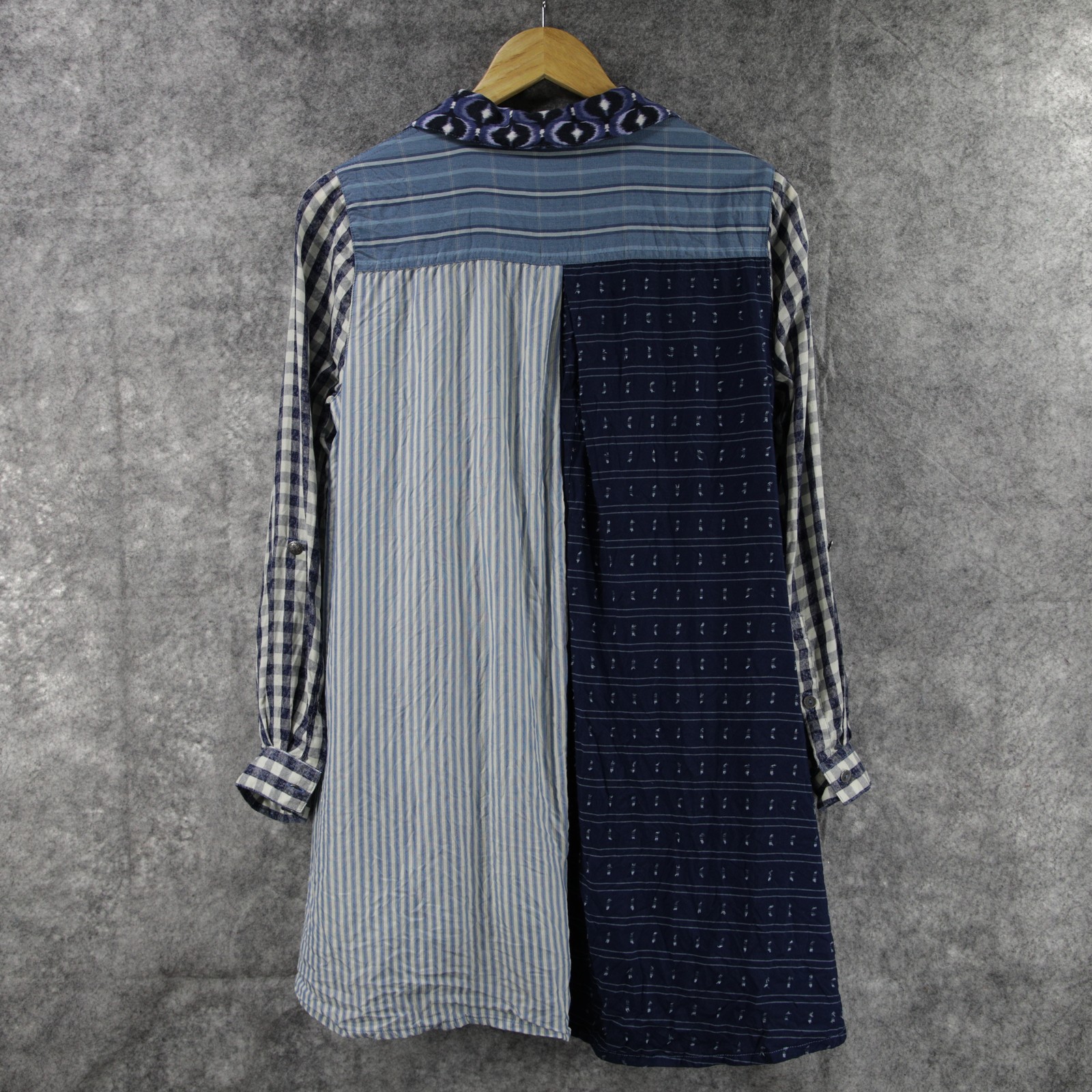 John Mark Shirt Womens Small Patchwork Long Sleev… - image 3