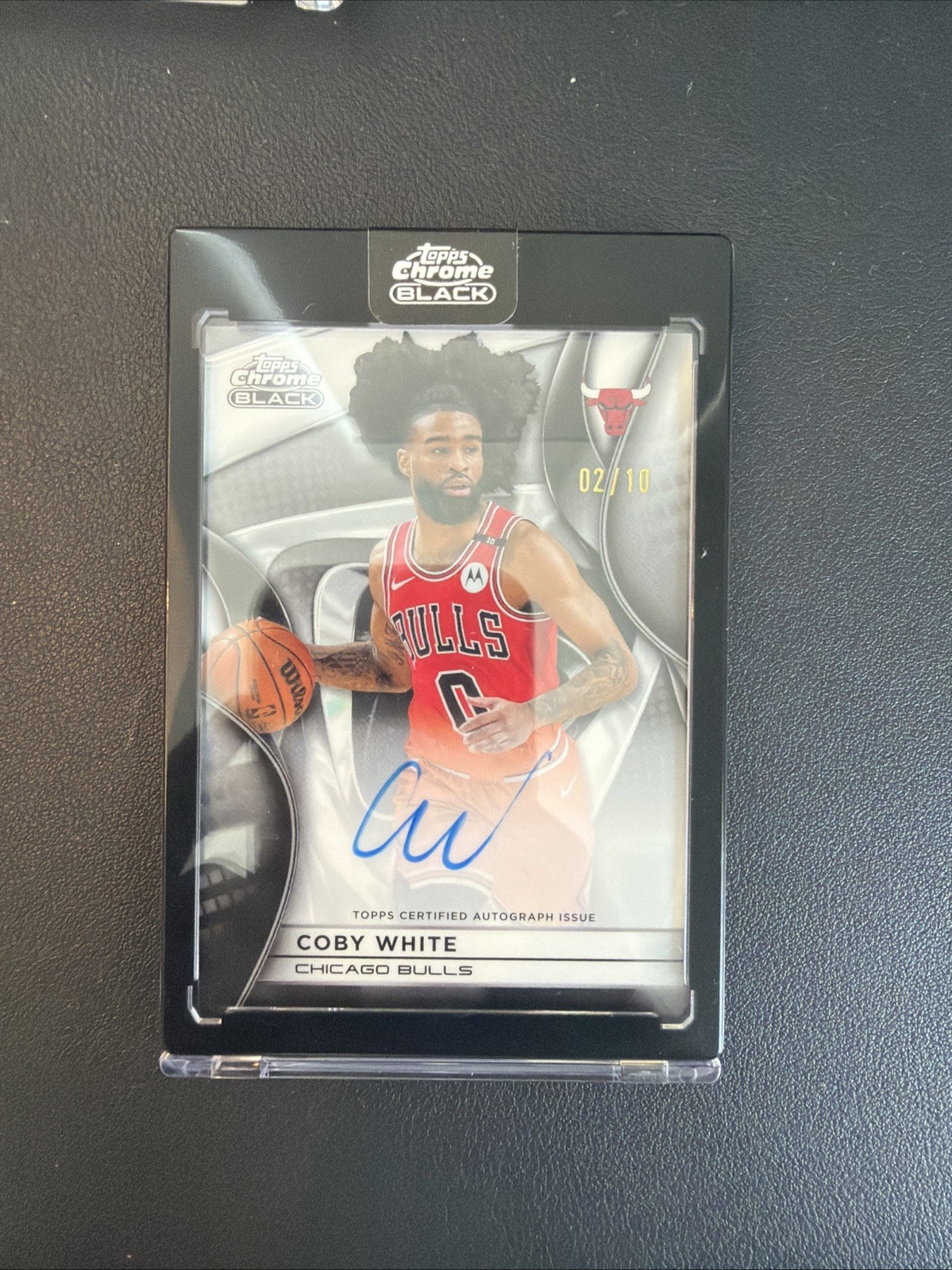 2026 Topps Chrome Black Coby White Auto /10 Bulls On Card AU-CWH