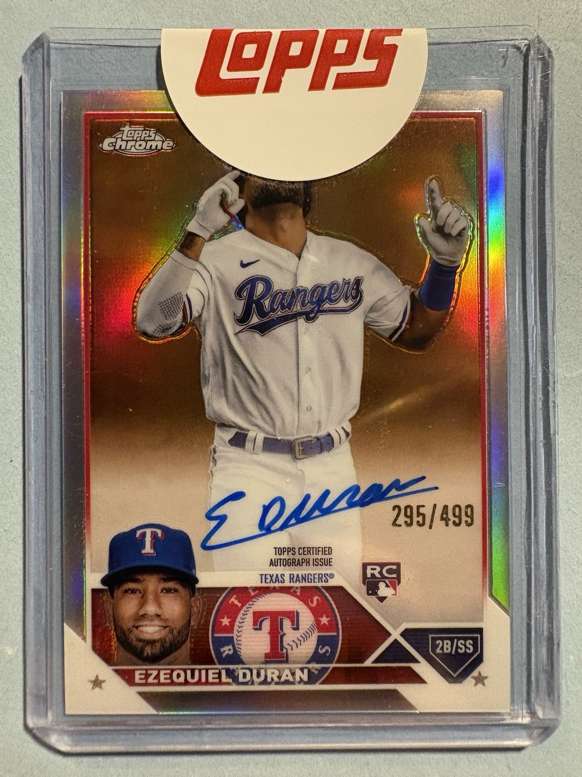 2023 Topps Chrome Ezequiel Duran Auto /499 Refractor RC Rangers🔥🔥🔥