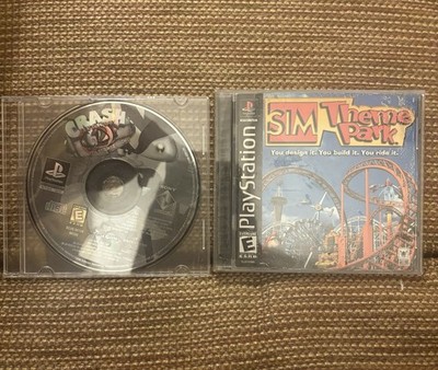 Ps1 Bundle (Crash 2- Greatest Hits, Sim Theme Park- CIB)