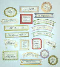 20 pc Anna Griffin ALL OCCASIONS Dimensional Sentiments  Greetings Stickers