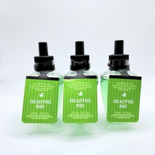 3 SEALED BATH BODY WORKS EUCALYPTUS MINT WALLFLOWER FRAGRANCE REFILL BULBS NEW