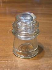 Vintage Hemingray-16 clear glass insulator 10-48 Made in USA