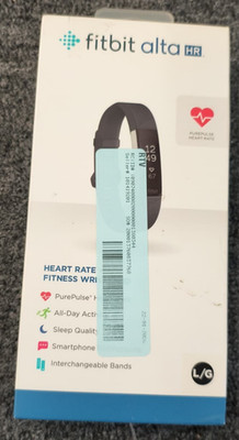 Lot of 2 Fitbit Alta HR Size L Heart Rate Wristband - Black - Slightly Used , Y3