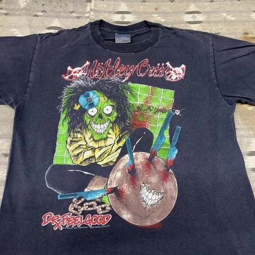 Motley Crue Dr. Feelgood -90 Tour Concert T-shir 1980s vintage concert t-shirt, vintage, size XL, single stitch, B+ condition
