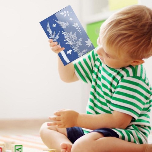 24PCS Natural Fiber Sun Print Paper Easy Drawing Solar Drawing Paper Art Crafts - Bild 8 von 12