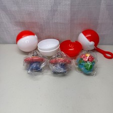 Lot of 3 1999 Burger King Pokemon With Pokeballs Sealed.