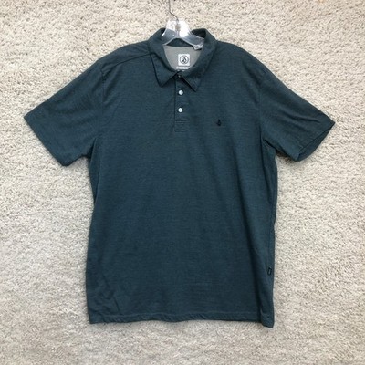 Volcom Polo Shirt Extra Large Adult Green Banger Short Sleeve Casual Modern Mens