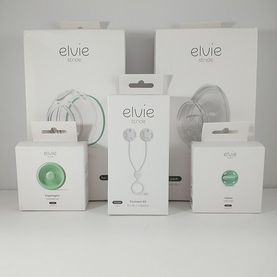 NEW= Elvie Stride parts cups/breast shields/valves/Diaphragms/Connector Kit