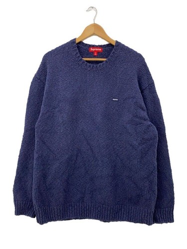 Supreme Strickpullover 24SS Boucle Small Box (dick XL Baumwolle navy gebraucht - Bild 1 von 5