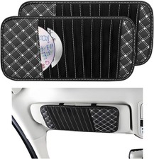 2 Pcs Car Cd Visor Storage Cases Large Capacity Auto Sun Visor Dvd Holder 2 Pcs Car Cd Visor Storage Cases Large Capacity Auto Sun Visor Dvd Holder