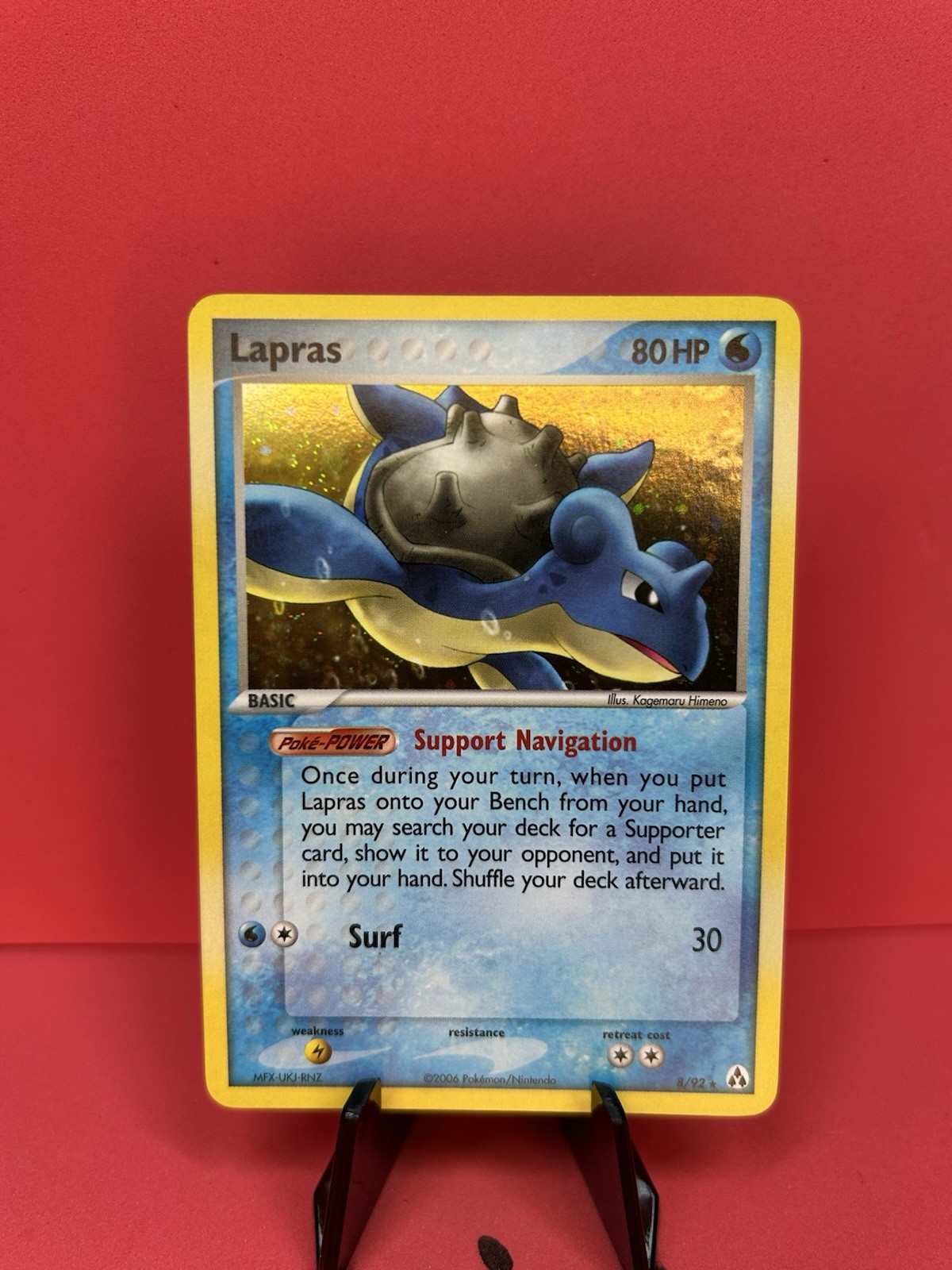 Pokémon 2006 - Lapras 8/92 Holo Rare - Legend Maker - Near Mint