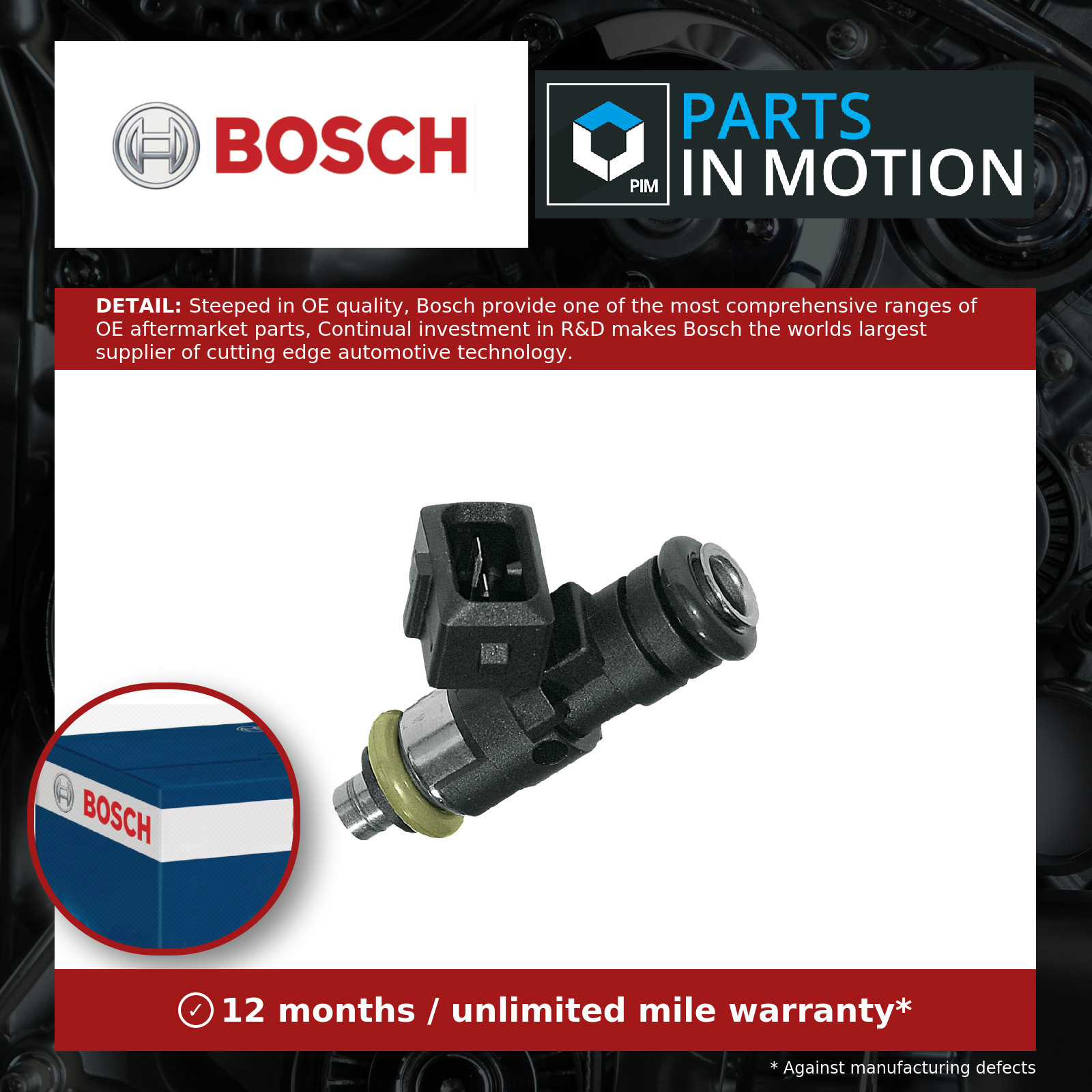 Petrol Fuel Injector 0280158229 Bosch Nozzle Valve 036906031A EV14EK Quality New
