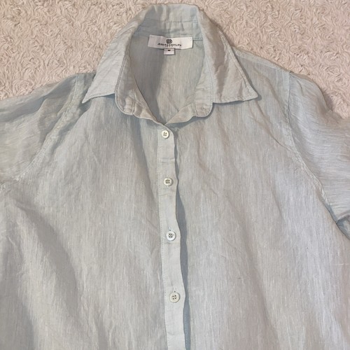 JEAN-PIERRE KLIFA LINEN TUNIC Women’s Medium Light Tea Green In Color - Picture 2 of 12