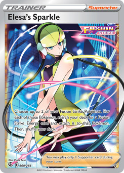 Elesa's Sparkle 260 Fusion Strike Full Art Ultra Rare NM Pokemon TCG