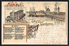 Lithographie Cuxhaven, Hotel Garni und Pension Victoria, Die alte Liebe 1904 