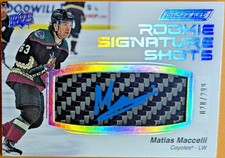 2023-24 Engrained #RSS-MA Matias Maccelli 22-23 Rookie Signature Shots Auto /299