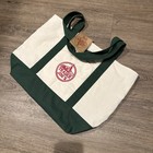TRADER JOE'S LARGE CANVAS BAG - GREEN- Reusable Shopping Cotton Tote — photo 2