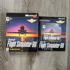 Microsoft Flight Simulator 98 PC CD Rom for Windows 95 later w/ Big Box  Manual