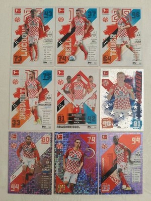 Match Attax Extra 21/22 Team Set FSV Mainz 05 Alle 9 Karten 2021/2022