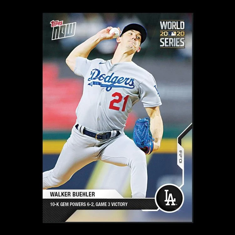 Topps Walker Buehler Baseball 2020 Season Sports Trading Cards