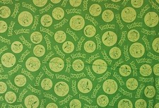Pok mon Nintendo 15115 Green Cotton Fabric 7/8 yd x 35" Robert Kaufman 2014