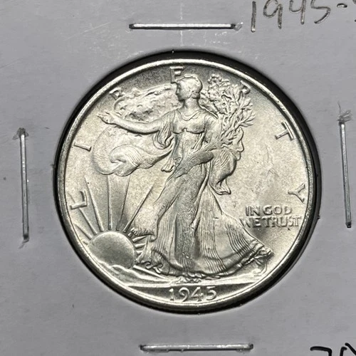 1945 S Silver Walking Liberty Half Dollar 90% Silver