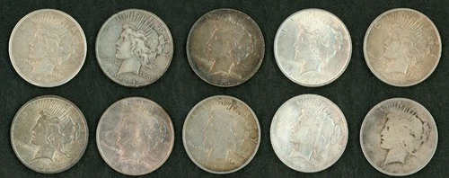 1924-P Peace Dollars Lot of 20 Low Grade