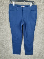 Old Navy Pixie Chino Pants Womens 8 Navy Blue Mid Rise Pockets Stretch Casual