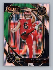2024 Panini Select Tommy Townsend #296 Black & Green Prizm Shock Houston Texans