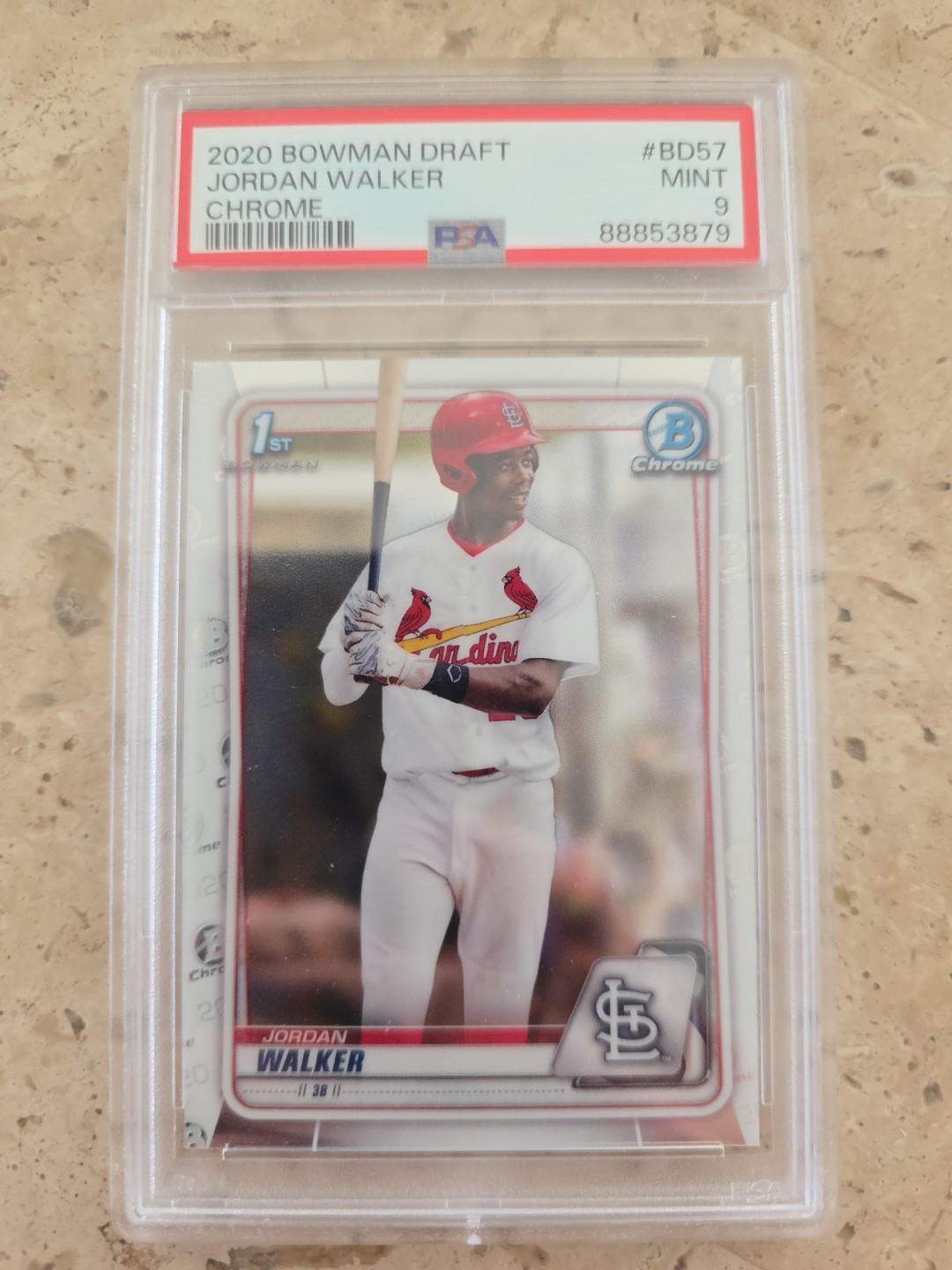 2020 Bowman Chrome Jordan Walker PSA 9 BD57 Cardinals