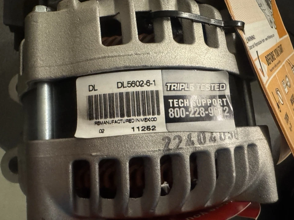 23279588 Autozone Remanufactured Alternator DL5602-61-1. - Image 3 of 4