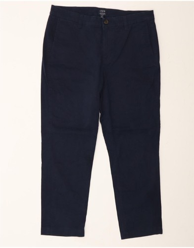 J. CREW Womens High Waist Chino Trousers US 10 Large W34 L27 Navy Blue BW06
