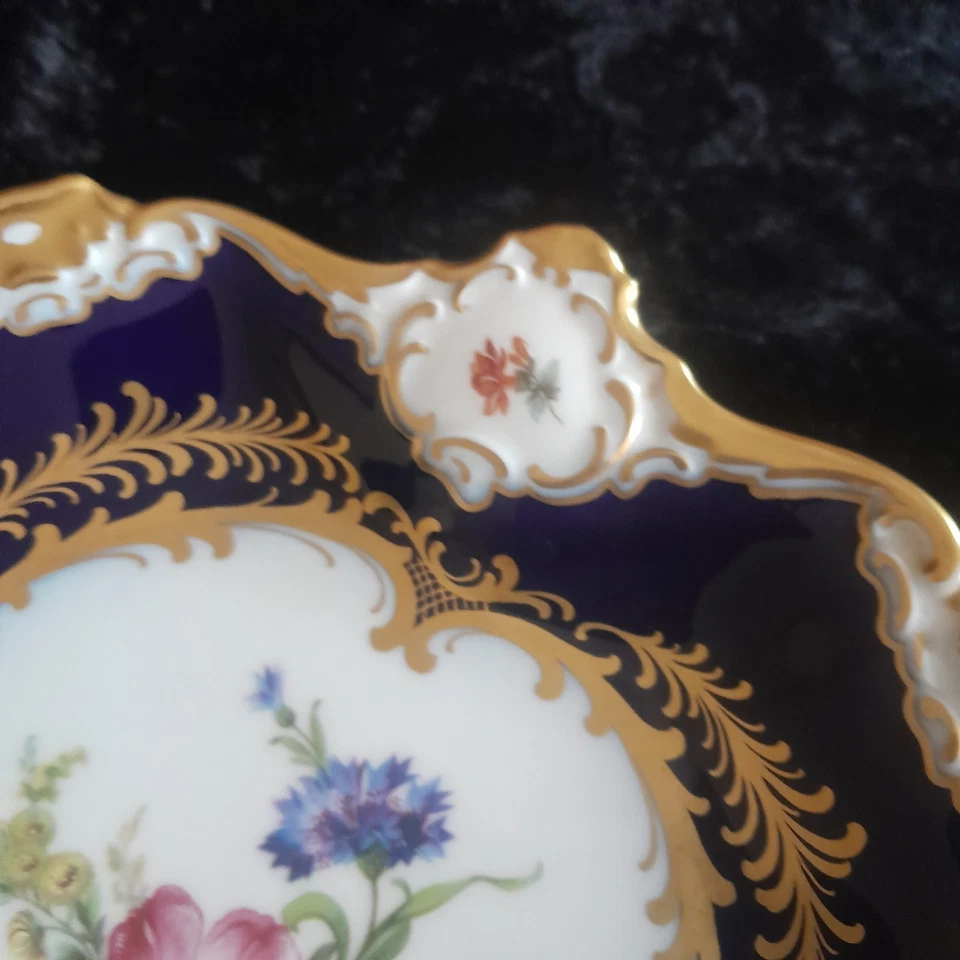 AK Kaiser * PRUNKTELLER/SCHALE*Royal*Echt Kobalt * Neuwertig * - Bild 4 von 4